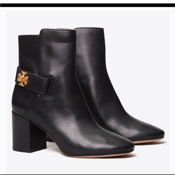 Tory Burch Shoes - Tory Burch Kira Leather Block Heel Booties